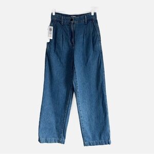 NWT Aritzia Wilfred Hight-waisted Pleated Embark Jeans Size 00